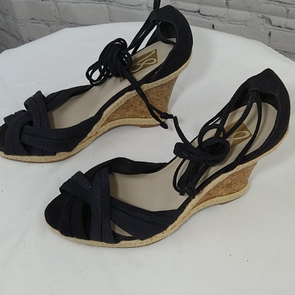 Victoria Spencer Black Espadrille Sandal Shoe